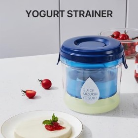 COZHYESS Filtre à yaourt domestique, filtre à yaourt en acier inoxydable, passoire à mailles fines, passoire à yaourt faite m