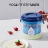 COZHYESS Filtre à yaourt domestique, filtre à yaourt en acier inoxydable, passoire à mailles fines, passoire à yaourt faite m