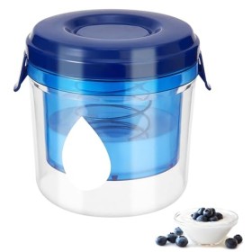 WANDGU Passoire à yaourt grecque réutilisable : passoire à yaourt grec avec couvercle, accessoires de cuisine lavables en mai