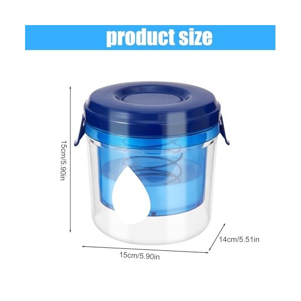 WANDGU Passoire à yaourt grecque réutilisable : passoire à yaourt grec avec couvercle, accessoires de cuisine lavables en mai