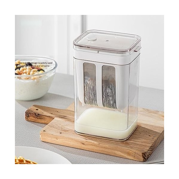 F Fityle Tamis à yaourt - 1100 ml - Filtre à yaourt - Pour la maison - Filtre à jus de fruits fait maison - Récipient à lait