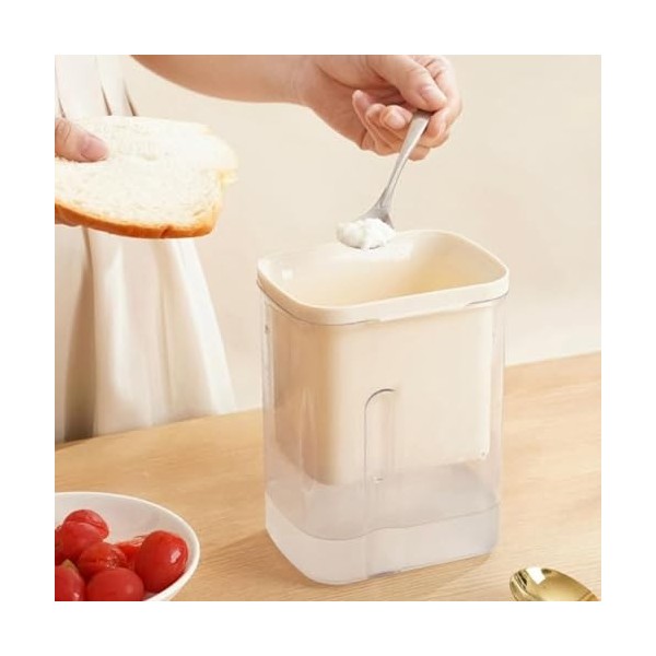 Yaourtière Grecque, Passoire à Yaourt Grec avec Minuterie et Couvercle, Passoire Alimentaire Réutilisable à Mailles Fines pou