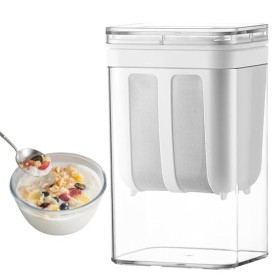 Passoire à yaourt grecque lavable - 1100 ml - Avec tamis en maille en acier inoxydable - Séparateur de yaourt et de lactoséru