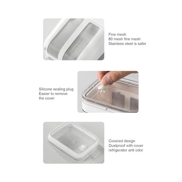 Passoire à yaourt grecque lavable - 1100 ml - Avec tamis en maille en acier inoxydable - Séparateur de yaourt et de lactoséru