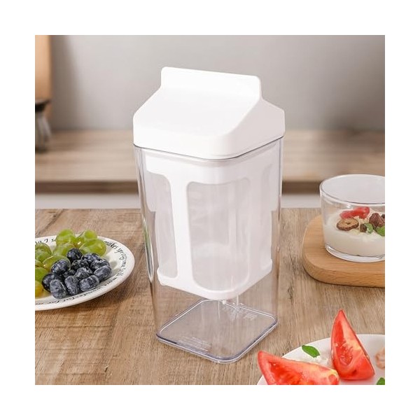 Passoire à Yaourt Grec, Yaourtière Grecque Réutilisable avec Panier à Mailles Ultra Fines, Séparateur de Lactosérum, Passoire