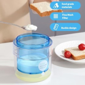 Passoire à yaourt réglable avec sac en maille fine de 225 ml, capacité de 13 500 ml, étanche, filtre à jus transparent polyva