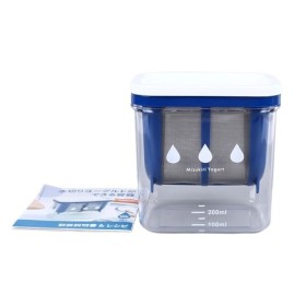 Filtre à yaourt, grande capacité, conception avec couvercle, récipient transparent, avec échelle, filtre à mailles fines, pou