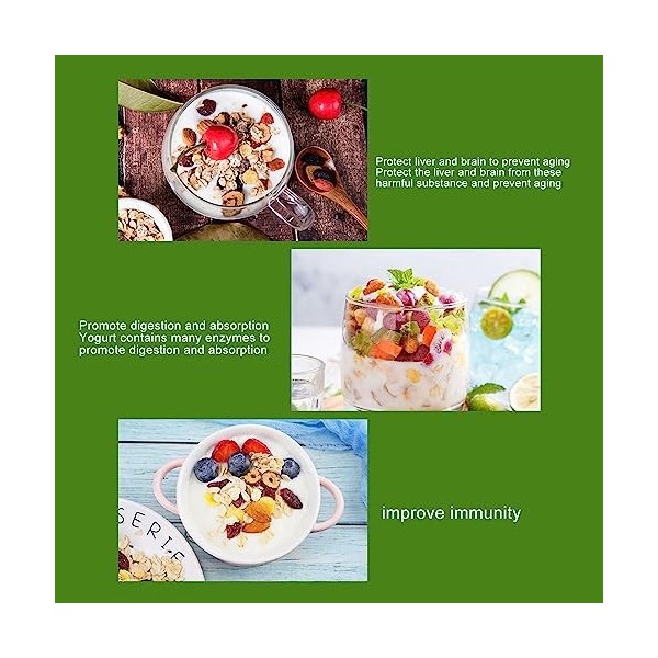 Mini Yaourtière, Machine à Yaourt Universelle à Bol Unique de 300 ML, Bricolage Chaque Saveur Que Vous Voulez pour Le Lait, E