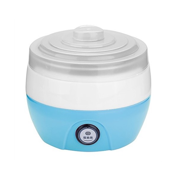 Yaourtière, 1L Ménage Automatique Électrique Yaourt Yaourtière DIY Fabricant En Acier Inoxydable Conteneur Intérieur Bleu 