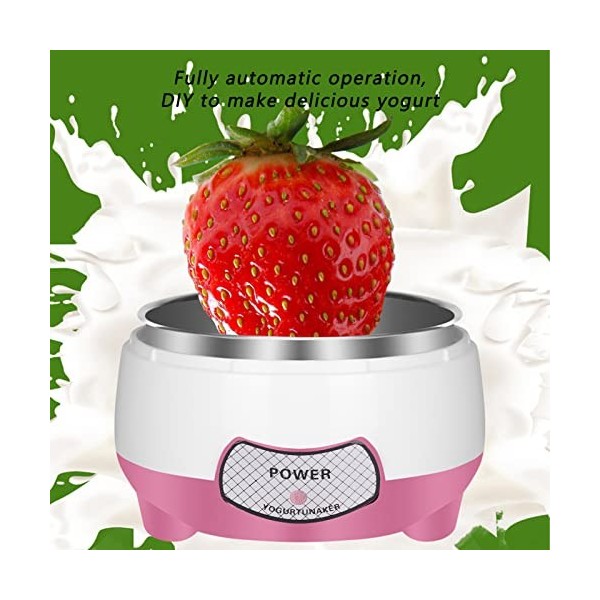 Mini Yaourtière 1L 15W, Chauffage à 360°, Machine De Fabrication De Yaourt Automatique Pour un Usage Domestique. Equipé Dune