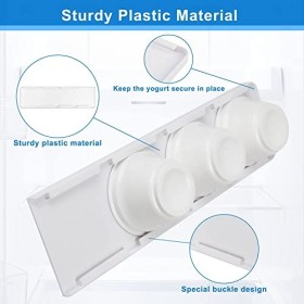 Sxdluzi Organisateur de yaourt pour réfrigérateur - Support de yaourt pour réfrigérateur - Organisateur de yogourt coulissant