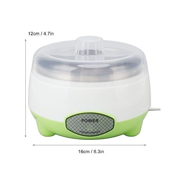 Atyhao Yaourtière, Yaourtière Automatique Yaourtière Machine à Récipient en Acier Inoxydable Yaourtière pour Yaourt Fait Mais