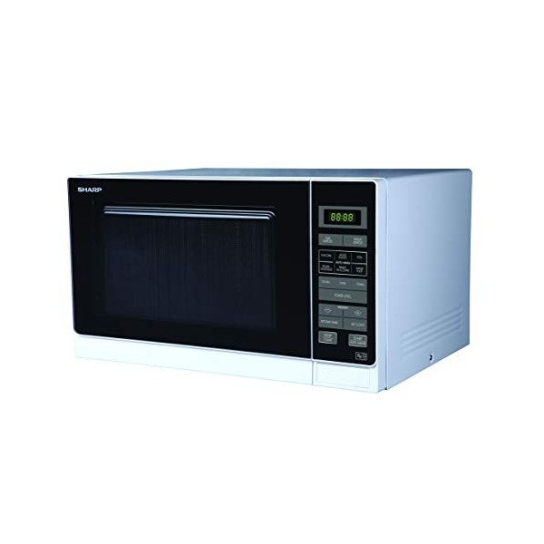 Sharp R-372 W M Comptoir 25L 900W Blanc - Micro-ondes Comptoir, 25 L, 900 W, Tactil, Blanc, Bouton 