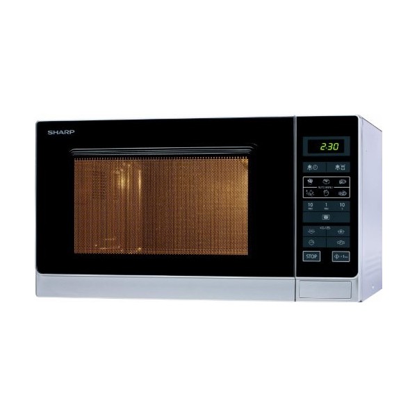 Sharp R-342INW Micro-ondes Solo 25 litres - Argent