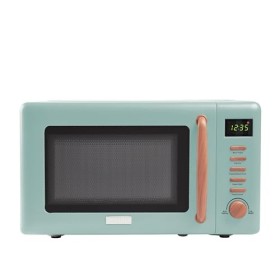 Haden Dorchester Green Four à micro-ondes – 20 L 800 W, commandes numériques, 5 niveaux de puissance – Idéal pour le comptoir
