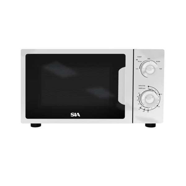 SIA FAM21WH Micro-ondes Blanc 20L Autonome Cadrans Analogiques 700W Garantie Pièces et Main dœuvre 2 ans