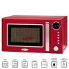 Clatronic® Micro-ondes rétro avec grill | Espace de cuisson 20 litres | 5 niveaux de puissance | 700 watts de puissance micro