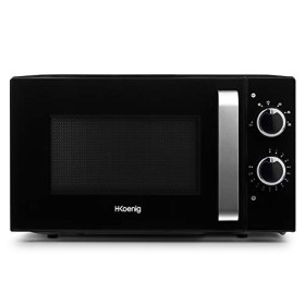 Micro-ondes Compact Design 20L VIO8 Noir H.Koenig Puissant 700W, Plateau tournant 24,5cm, Multifonction 5 niveaux de chauffe,