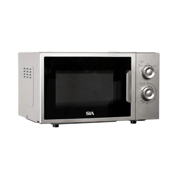 SIA FAM21SI 20L Argent Micro-ondes Autonome Cadrans Analogique 700W Garantie Pièces et Main dœuvre 2 ans