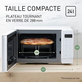 Panasonic NN-K35NWMEPG, Four à Micro-Ondes Gril , 24 Litres, Puissance de 900W, 8 Programmes Automatiques, Cuisson combinée, 