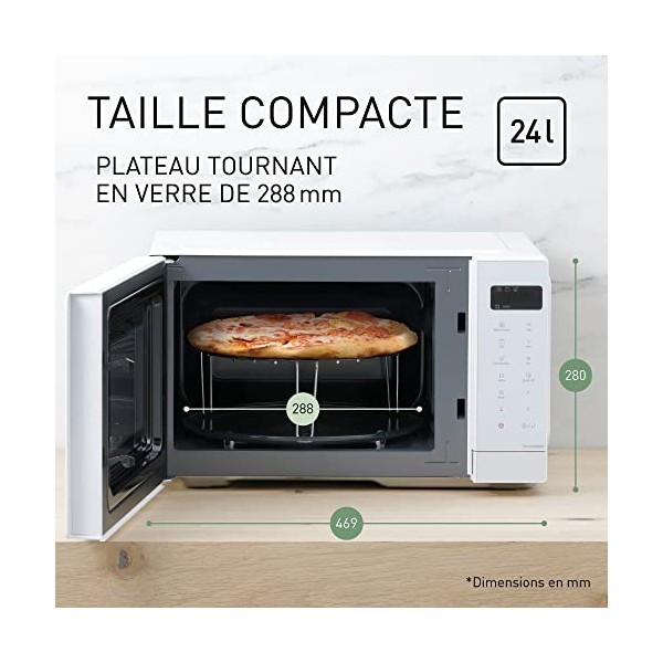Panasonic NN-K35NWMEPG, Four à Micro-Ondes Gril , 24 Litres, Puissance de 900W, 8 Programmes Automatiques, Cuisson combinée, 
