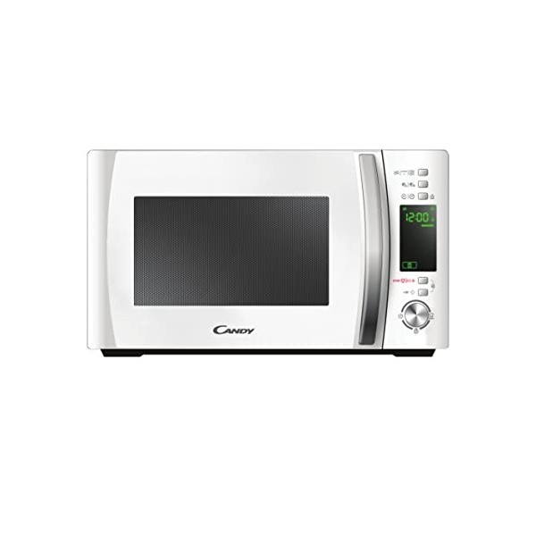 Candy CMXG20DW Micro-ondes Grill,Puissant 700W + Gril 1000W, 20L,Programmateur digital,10 menus automatiques+5 Niveaux de pui