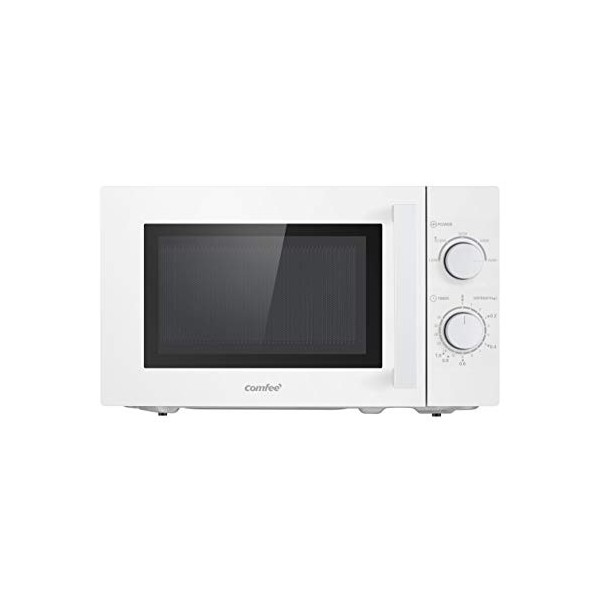 Comfee CMSN 20 Wh Micro-ondes, 5 niveaux de puissance, Éclairage intérieur, Dégivrage facile, Easy Degivrage, Plateau rotatif