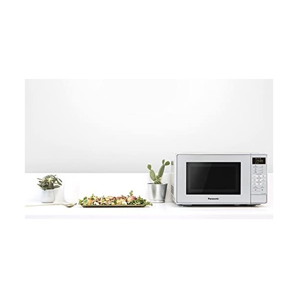 Panasonic NN-K18JMMBPQ Four à micro-ondes avec grille et platine, 800 W, 1 000 W, 5 réglages de puissance, 9 programmes autom