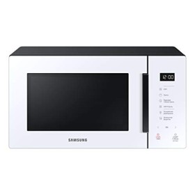 Samsung MG23T5018AW Four à micro-ondes, 23 L, 1100 W, cuisson automatique et Home Dessert, design verre, blanc