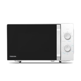 Toshiba MW2-MM20P WH Four à micro-ondes standard 20 litres 800 W 5 niveaux de puissance avec fonction de décongélation prati