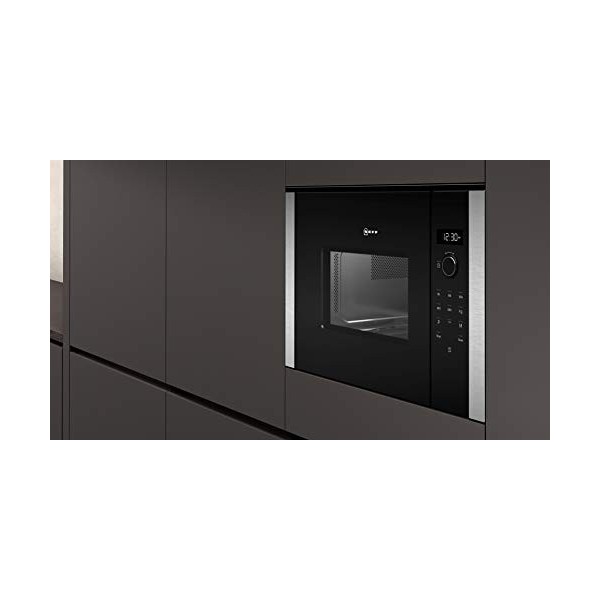 Micro ondes Encastrable Neff HLAWD23N0 - Micro-Ondes Integrable Inox et noir - 20 litres - 800 W