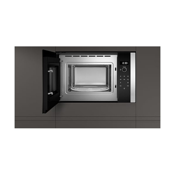 NEFF Micro ondes Encastrable Neff HLAWD53N0 - Micro-Ondes Integrable Inox et noir - 25 litres - 900 W [Classe énergétique B]\