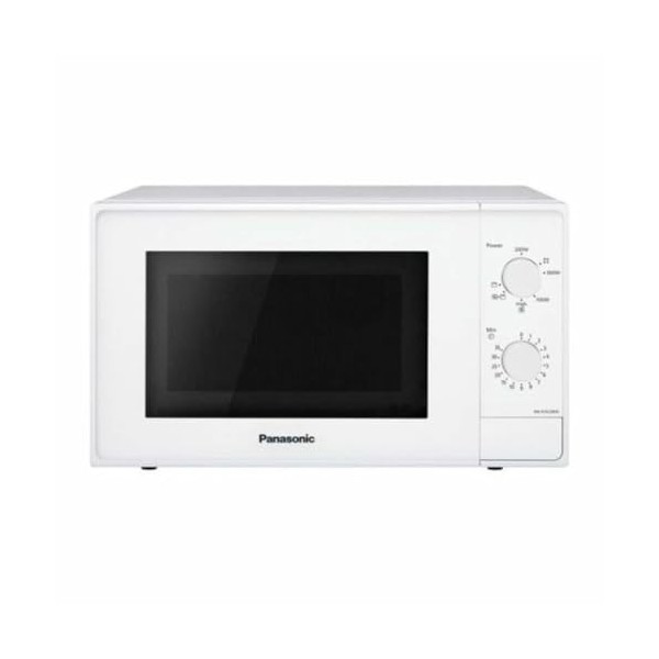 Panasonic NN-E20JWMEPG Four à Micro-Ondes avec Plateau Tournant en Verre, 20L, 800W, Décongélation, 5 Niveaux de Puissance, M
