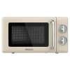 Cecotec Micro-Ondes Mécanique Proclean 3010 Retro Beige. 20 L, 700 W en 6 niveaux, minuterie jusquà 30 minutes, mode dégivra