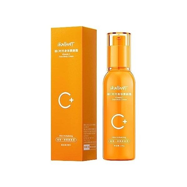 Lotion Éclaircissante Pour Le Corps | 100 Ml Vitamine C Time Crème Corporelle Nourrissante | Hydratant Éclaircissant Pour Le 