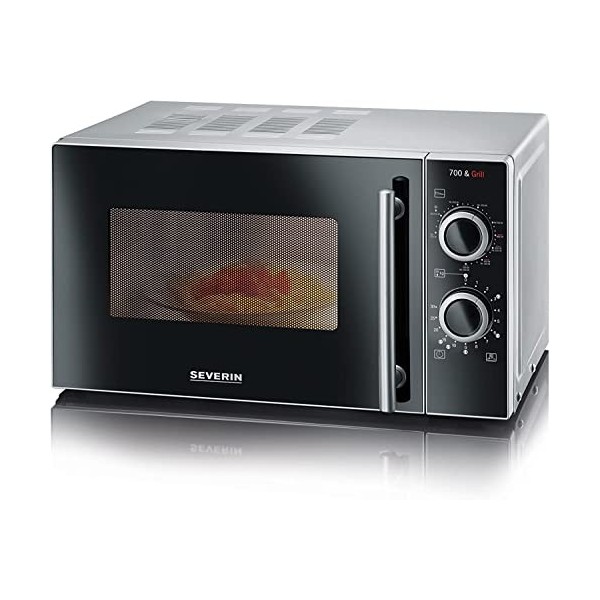 SEVERIN Four à micro-ondes 20 L, 700 W pour décongeler, chauffer et réchauffer, avec 5 niveaux de puissance, Minuteur 35 min,