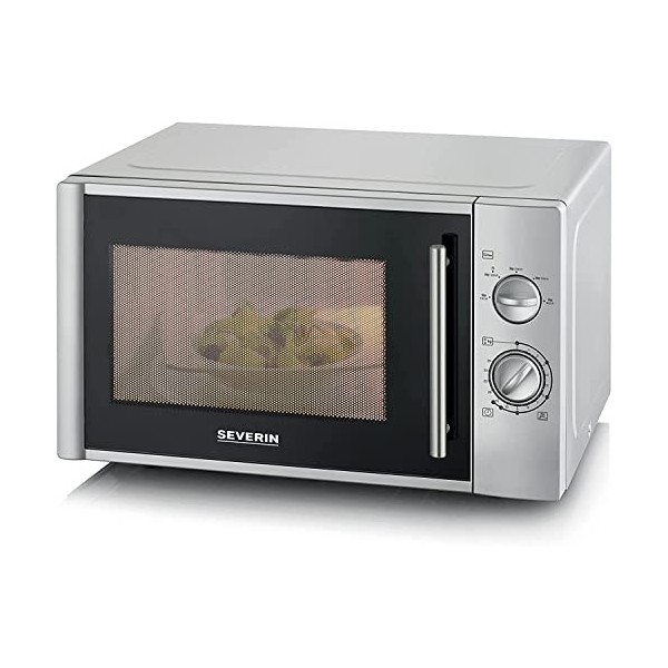 SEVERIN Four à micro-ondes 20 L, 700 W pour décongeler, chauffer et réchauffer, avec 5 niveaux de puissance, Minuteur 35 min,