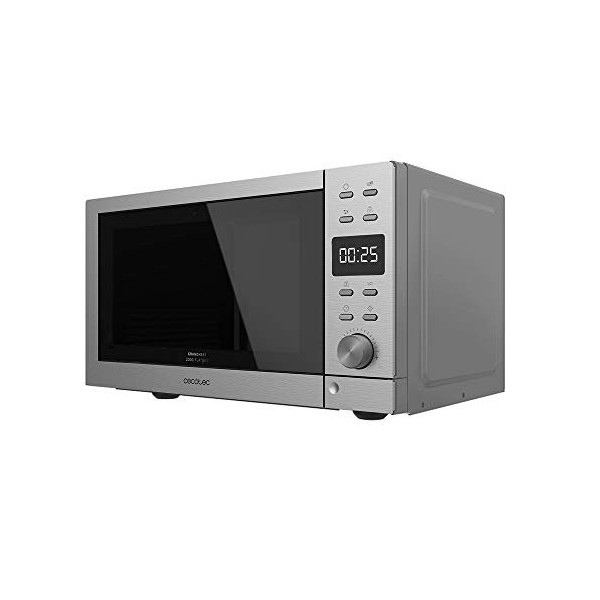 Cecotec Micro-ondes sans plaque Digital GrandHeat 2000 Flatbed Steel. 700 W, capacité de 20 litres, 8 fonctions préréglées, d