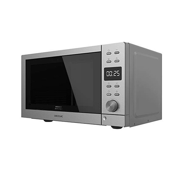 Cecotec Micro-ondes sans plaque Digital GrandHeat 2000 Flatbed Steel. 700 W, capacité de 20 litres, 8 fonctions préréglées, d
