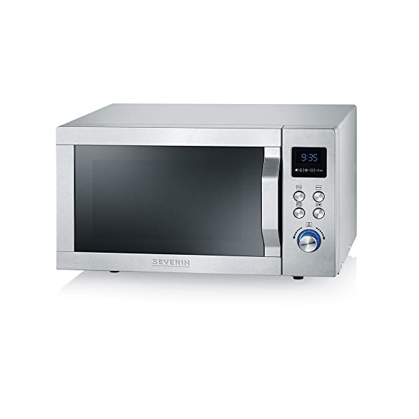 SEVERIN Four à micro-ondes 25 L, 1 950 W, Four micro-onde avec fonction gril et chaleur tournante brassée, Micro-onde avec 10