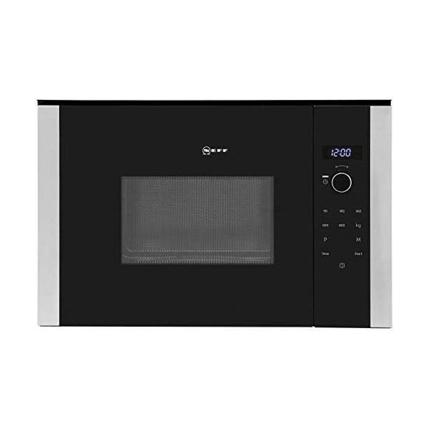 NEFF HLAWD23N0B N50 Four à micro-ondes intégré avec programmes automatiques, cadran de commande et boutons One-Touch Porte à