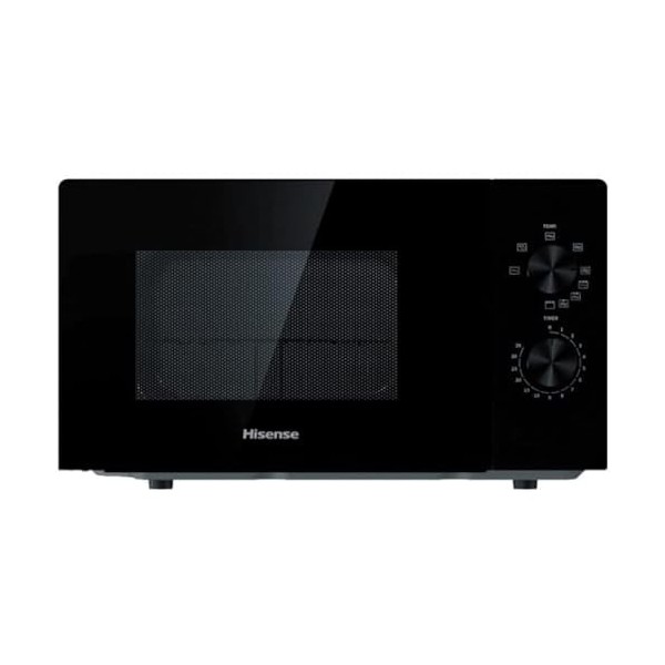 Hisense H20MOBP1, Micro-ondes, Capacité de 20 L, Puissance de 700 W, Minuterie de 30 Min, Mode Décongélation, Poignée, Standa