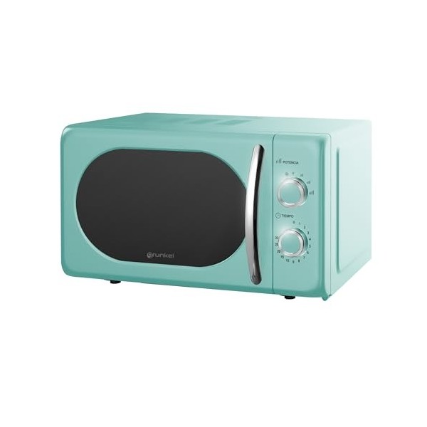 Grunkel - Micro-ondes de capacité de 20 L avec design vintage et 5 niveaux de puissance - Fonction de dégivrage et minuterie