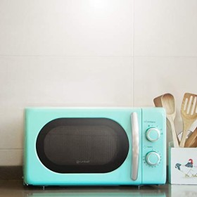 Grunkel - Micro-ondes de capacité de 20 L avec design vintage et 5 niveaux de puissance - Fonction de dégivrage et minuterie 