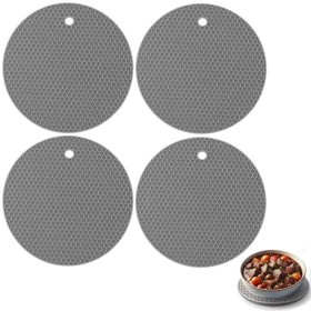 Lot de 4 chauffe-assiettes pour micro-ondes, chauffe-assiettes pour réchauffer les assiettes à dîner, tapis chauffant résista