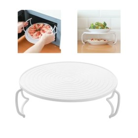 Plateau Chauffant pour Micro-ondes, Support de Cuisson à la Vapeur Efficace pour le Rangement de la Cuisine