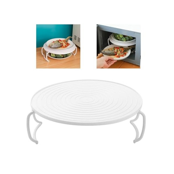 Plateau Chauffant pour Micro-ondes, Support de Cuisson à la Vapeur Efficace pour le Rangement de la Cuisine