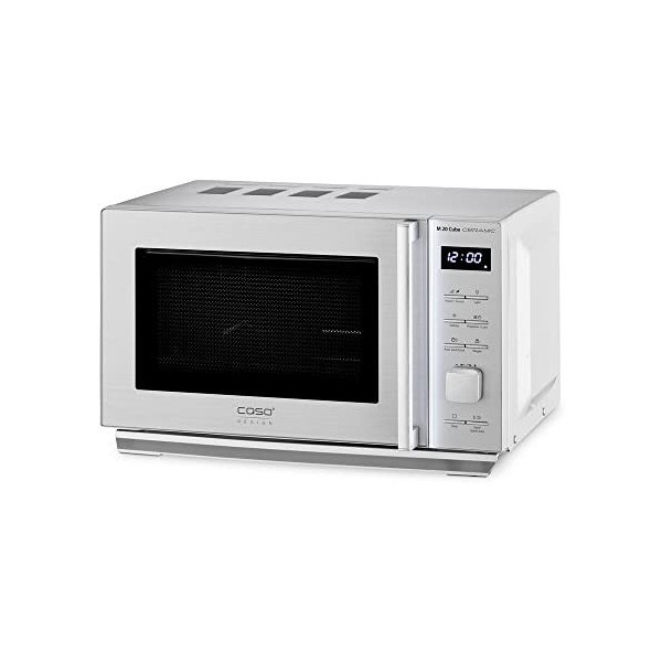 Caso M 20 Cube Micro-ondes Céramique Argent 20L 800W Affichage LED Sécurité Enfant