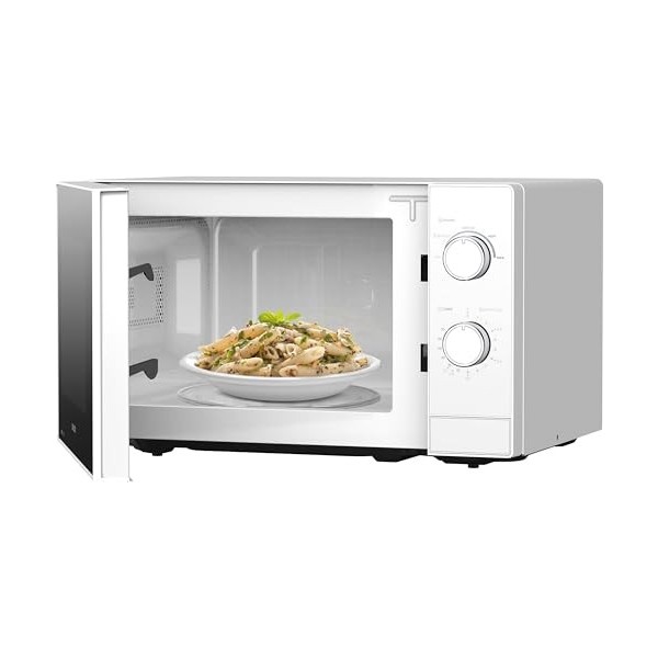 Sencor Four à Micro-ondes Compact, EasyClean, 20L - Rapide 700W, 5 Niveau de Puissance, Plateau tournant 25.5cm, Minuterie ju