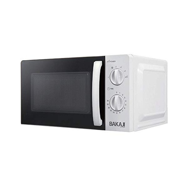 Bakaji Four à micro-ondes électrique capacité 20 l puissance 700 W 6 niveaux de puissance de cuisson réglables minuterie jusq
